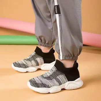 Слипоны для девочек Мокасины для мальчиков Тапочки Лоферы для мальчиков Обувь Легкие школьные туфли для детей Детская обувь унисекс EU:29 серый