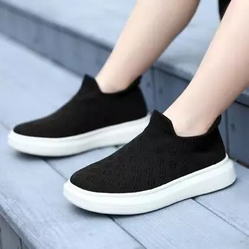 Слипоны для девочек Мокасины для мальчиков Тапочки Лоферы для мальчиков Обувь Легкие школьные туфли для детей Детская обувь унисекс EU:29 чёрный