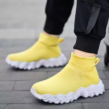 Слипоны для девочек Высокие мокасины для мальчиков Тапочки Лоферы для мальчиков Обувь Легкие слипоны для школьников Детская обувь унисекс EU:29 чёрный