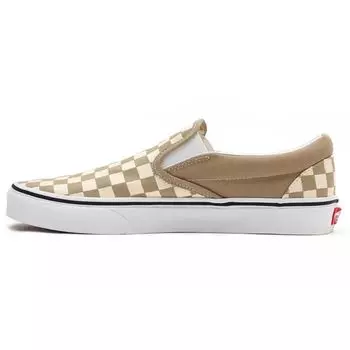 Слипоны Vans Classic Checkerboard — кроссовки унисекс Incense Tan True-White VN0A33TB43A