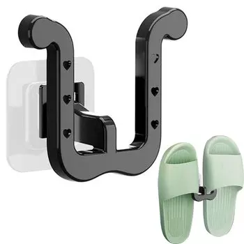 Slipper Rack Bathroom Punch Free Wall Mounted Toilet Shoes Drain Rack Bathroom Wall Sandal Rack Storage Rack