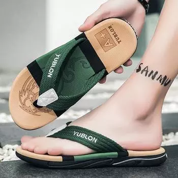 Slippers 2025 summer new fashion trend outside wear one pedal casual beach shoes versatile wear-resistant flip-flops 39