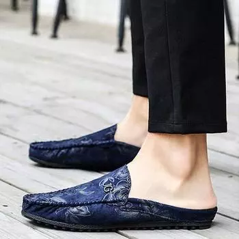 Slippers for Men 2024 Fashion Mules Shoes Summer Half Sandals Man Low Price Adult Elegant High Quality Designer Luxury Style Fun 39