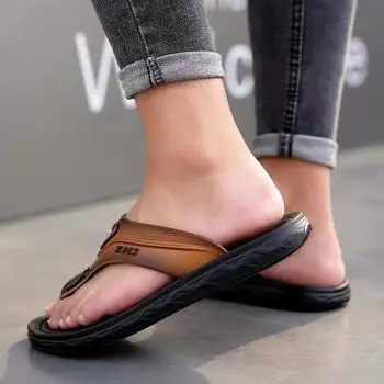 Тапочки для мужчин, пляжные сандалии из ПВХ, мужские туфли на плоской подошве, недорогие, корейский стиль, высокое качество, мода 2024 года, Mascullino, низкая цена, удобные 40