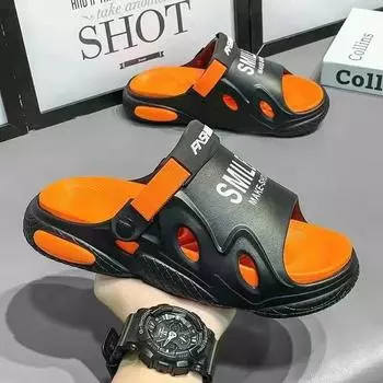Slippers for Men Sandals Thick Bottom Shoes for Men Women s sandals Indoor Outdoor Flat Sandals EVA Comfortable sandalias hombre 36-37