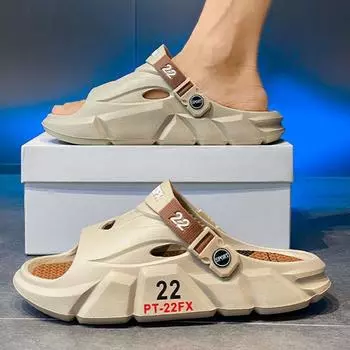 Slippers for Men Slip-resistant House Indoor Flat Sandals Man Walk Around Home Shoes Original Clappers 2024 Designer Luxury Eva 39