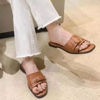 Slippers for Women Clearance 2024 Women S Summer Fashion Open Toed Flip Flops Casual and Comfortable Beach Zapatillas De Mujer 35 чёрный