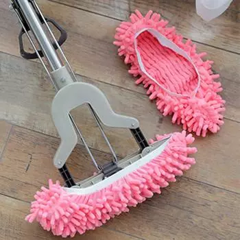 Slippers Men Chenille Mopping Slippers Cover Dust Mop Slipper Plush Bedroom Shoes Women Slippers кофейный