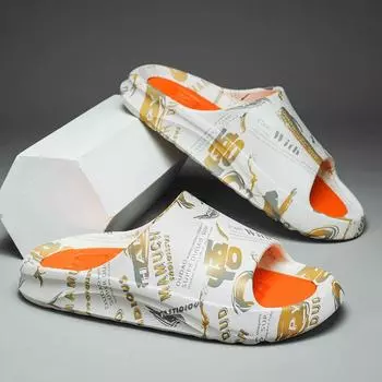 Slippers men s 2025 summer new casual non-slip explosive men s outer wear beach indoor sports thick bottom one-word drag 40