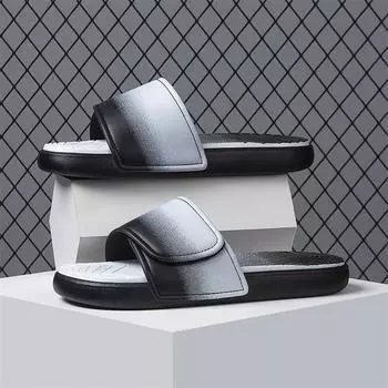 Slippers men s new large-size slippers wear thick-soled senior men s soft-soled cold slippers 39 зелёный