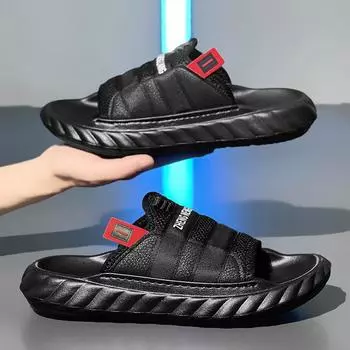 Slippers men s outdoor durable summer beach shoes outdoor EVA slippers Vietnamese one-word sandals slippers 40