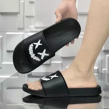 Slippers men s outer wear lightweight large size 46 home one-word drag beach non-slip cool slippers slippers 39