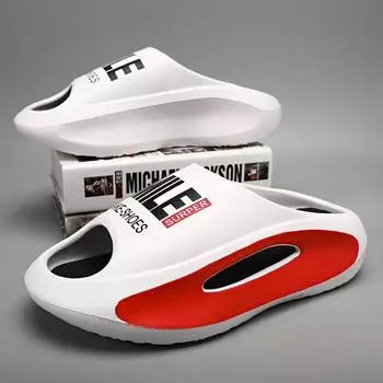 Slippers men s outer wear summer fashion casual non-slip, deodorant and wear-resistant thick bottom heightening sports beach sandals 36-37 белый