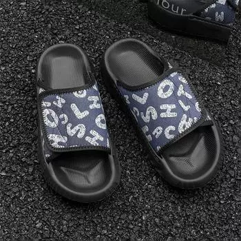 Slippers men s tide summer 2025 new fashion versatile Internet celebrity one-word outdoor beach shoes 371246-J 38 синий