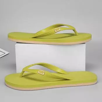 Slippers men wear beach new soft bottom casual summer pinch foot home flip-flops Flip-flop 39