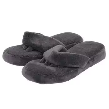 Slippers Washable Microfiber 5 Finger Slippers AAAA1105PCH Charcoal L Size [Okumura]