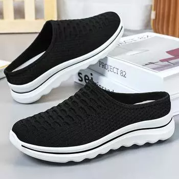 Slippers women s outer wear summer new comfortable one-pedal casual shoes women s shoes soft soles are not tired and half dragged 36