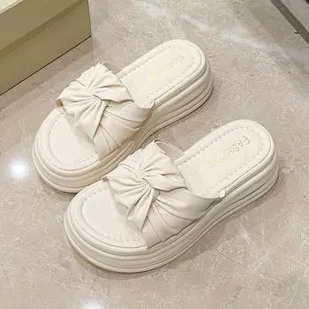 Slippers women s summer outer wear new fashion versatile fashion thick bottom one-word drag women 35