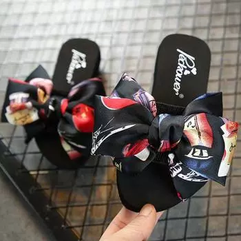 Slippers Women Wear Summer New Fashion Sandal Beach Slides Polka Dot Bow Shoes Comfortable Platform Flip Flops Woman s Sandalia 34