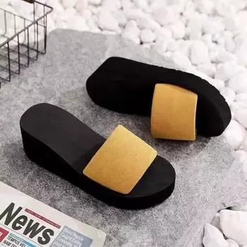 Slippers Women Wearing Sandals Summer Outside One Word Slippers for Home Fashionable for Students New Style Sandals for Women 36