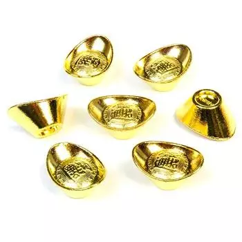 Слиток золота китайский юань бао богатство золотая статуя слитки декор орнамент декоративный год слиток удача деньги процветание фигурка