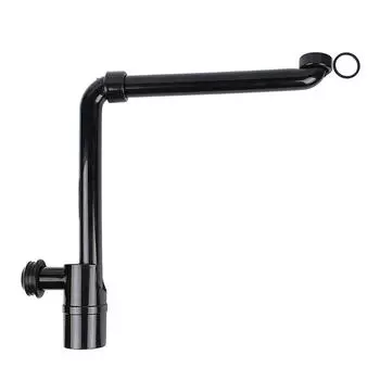 Слив 1-1/4 дюйма, экономящий место, сифон для раковины, регулируемый сифон для умывальника, сифон для раковины в ванной комнате чёрный