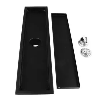 Слив для душа 40 см в длину, прямоугольный, предотвращает обратный поток, запах, быстрый слив, пол из нержавеющей стали