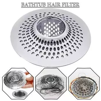 Слив для душа из нержавеющей стали, пробка для волос, сито, защита для слива ванны