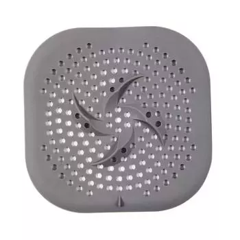 Слив для душа Уловитель волос Крышка слива Ванна для ванной комнаты с присоской 5,9 дюйма Силиконовый сетчатый фильтр для раковины Подходит для ванны, кухни 15cm серый