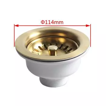 Слив для кухонной мойки из нержавеющей стали 304 с золотым покрытием, высококачественный, модный, выдвижной, с антикварной отделкой из латуни