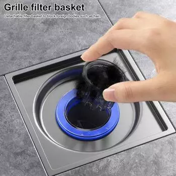 Слив для пола с защитой от запаха, одностороннее уплотнение клапана с защитой от перелива, крышка для слива канализации, простая установка, слив для ванной комнаты красный