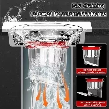 Слив для пола с защитой от запаха, Предотвращение обратного потока слива в полу, Слив для пола с защитой от запаха, Предотвращение распространения запаха в душевых, ванных комнатах и кухнях 2 PCS