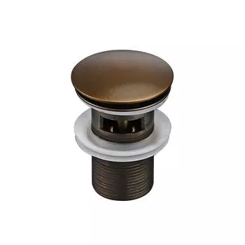 Слив для раковины Bagnolux из бронзы и латуни, круглый, с выдвижным механизмом, устойчив к коррозии, без перелива, слив для раковины