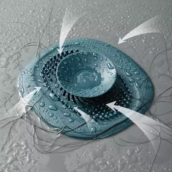 Слив для умывальника для ванной комнаты, ловушка для волос, неровный узор, пробка для ванны, сито для раковины, фильтр, кухонный аксессуар, Прямая поставка синий