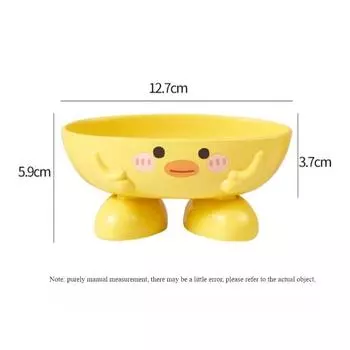 Слив Мыльница Мультяшная Маленький Желтый Утенок Веселая и Красивая Мыльница ПП Материал Устойчивая Расширенная Долговечная Прочная Мыльница