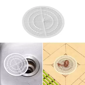 Слив в полу Ванная комната Слив для душа Уловитель волос Фильтр для кухонной раковины белый