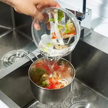 Сливная корзина, сетчатый фильтр для раковины из нержавеющей стали, простая установка, подвесная корзина для хранения для домашней кухни серебряный