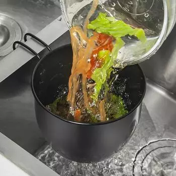 Сливная корзина, сетчатый фильтр для раковины из нержавеющей стали, простая установка, подвесная корзина для хранения для домашней кухни серебряный