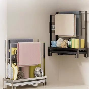 Сливная полка для крана, тряпка из нержавеющей стали, полка для сушки кухонной мойки, органайзер, губка