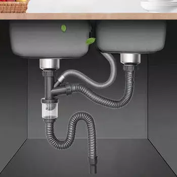 Сливная труба для раковины, сливная двойная раковина, замена аксессуаров, шланг, труба для