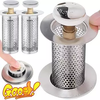 Сливной фильтр для пола из нержавеющей стали, пробка для умывальника, анти-запах, всплывающее отверстие, пробка для раковины, ловушка для волос, сито для раковины для душа