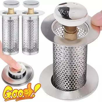 Сливной фильтр для пола из нержавеющей стали, пробка для умывальника, анти-запах, всплывающее отверстие, пробка для раковины, ловушка для волос, сито для раковины для душа