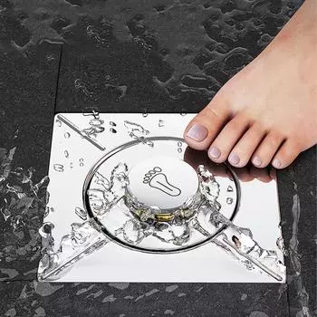 Сливной фильтр для пола, квадратный слив для душа, улавливатель волос, фильтр для ванной комнаты и душа, простой в использовании