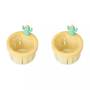 Сливной фильтр для раковины Cactus, корзина для кухонных моек (желтый)