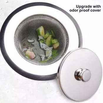 Сливной фильтр для раковины, улавливатель еды, нержавеющий, устойчивый к коррозии, быстрый дренаж, многоразовый фильтр для раковины, мусорный фильтр, кухонные принадлежности