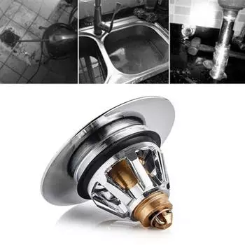 Сливной фильтр нажимного типа для раковины, универсальный улавливатель волос, пробка для раковины и ванны 62 x 40 x 33.5mm