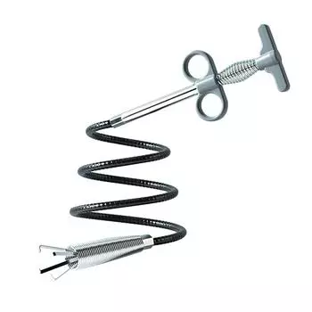 Сливной канализационный драга, спиральный инструмент для удаления засоров, инструмент для выемки пружинных труб 1,6 м с крюком для кухни