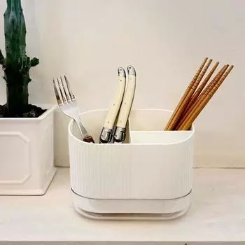 Сливной контейнер для столовых приборов Readybox Nordic с несколькими держателями, белый, 1 предмет, популярная корейская посуда
