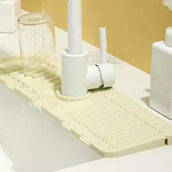 Сливной коврик для крана раковины, брызгозащищенный силиконовый коврик, нескользящий коврик