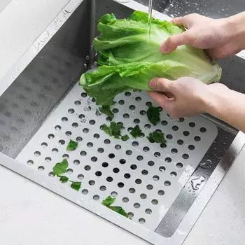 Сливной коврик для раковины из смолы, антиблокировочный коврик для сушки посуды, многофункциональные защитные приспособления для раковины, посуда Sink Drain Mat